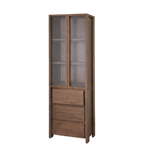 Fissure II showcase with 2 doors, 3 drawers – image 1