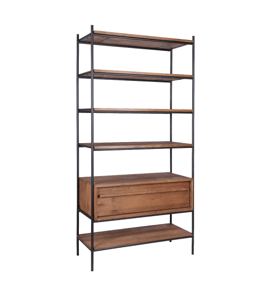 Outline open rack with 1 drawer – image 1