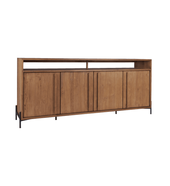 Outline sideboard with 4 doors, 2 open shelves – image 1