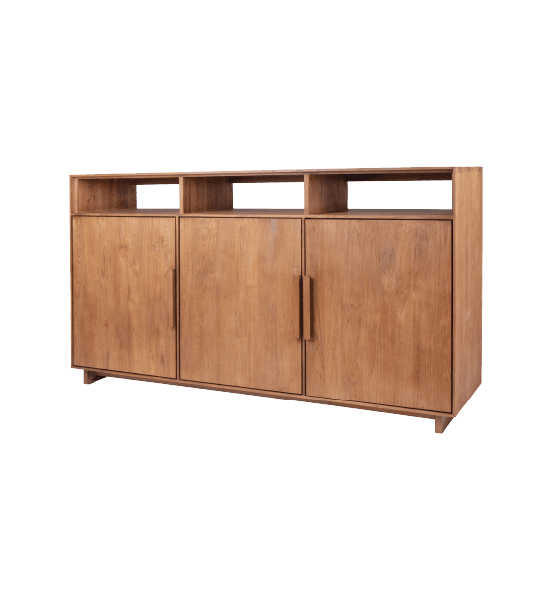 Essentials sideboard with 3 doors, 1 open shelf – image 1