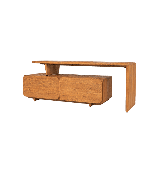 Tess extendable tv cabinet with 2 drawers – image 1