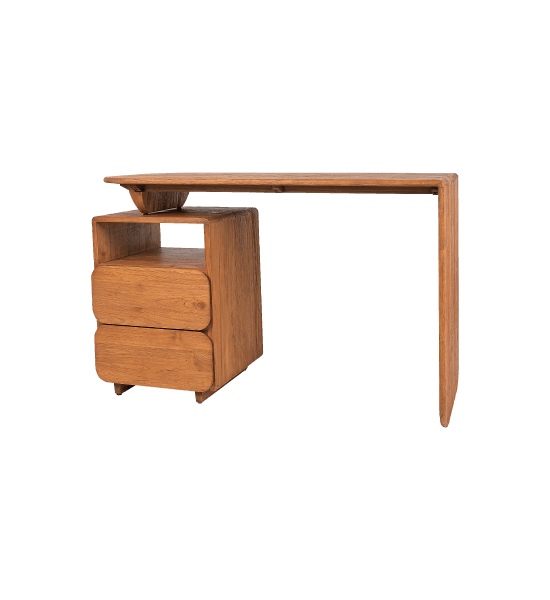 Tess extendable desk with 2 drawers – image 1