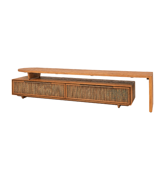 Grace extendable tv cabinet with 2 drawers – image 1