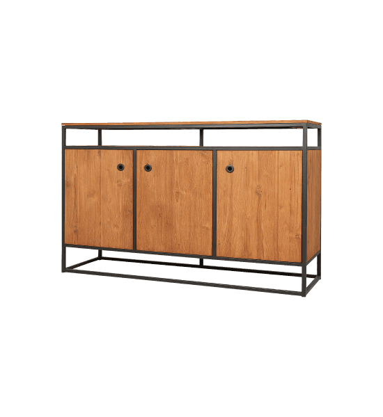 Timba sideboard with 3 doors, 1 open shelf – image 1