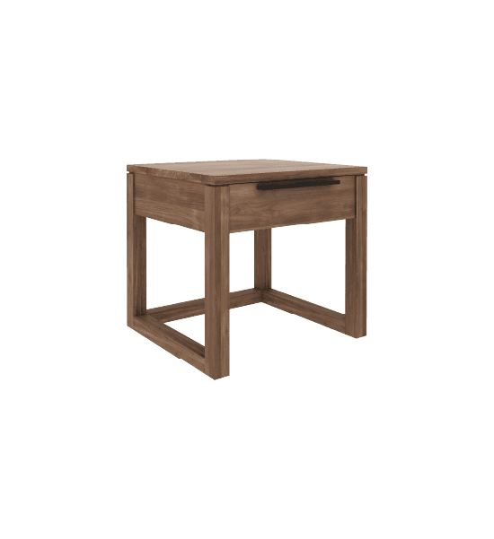 Light frame bedside table with 1 drawer – image 1