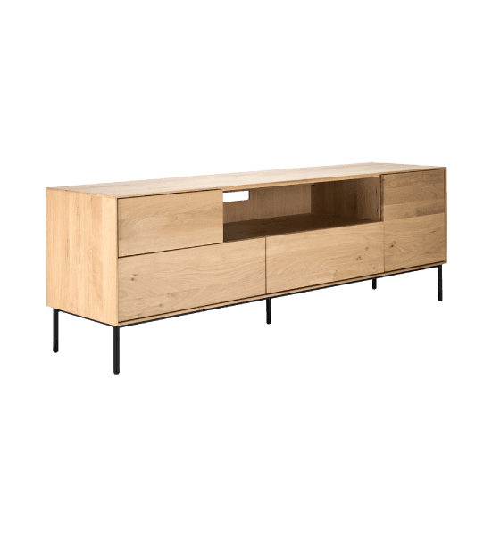 Whitebird tv cabinet with 1 door, 1 flip-down door, 2 drawers – image 1