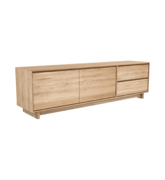 Wave tv cabinet with 2 doors, 1 flip-down door, 1 drawer – image 1