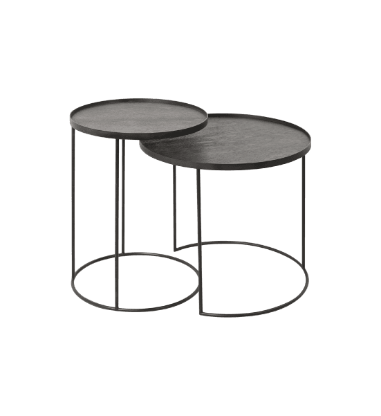 Voyage tray side table set - round – image 1