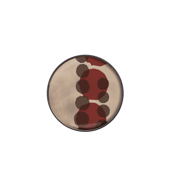 Voyage translucent silhouettes glass tray layered - round – image 1