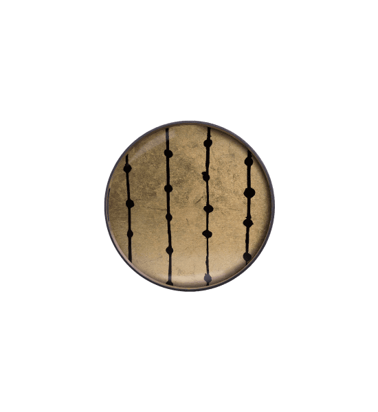 Voyage gold leaf dots glass tray - round – image 1