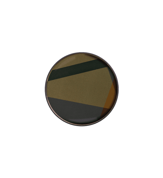 Voyage angle glass tray - round – image 1