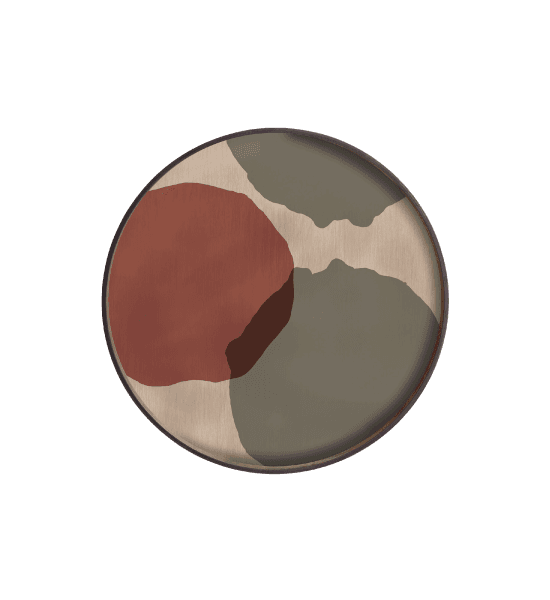 Voyage translucent silhouettes glass tray overlapping - round – image 1