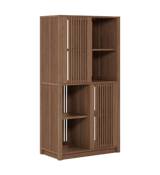 Ray open shelves with single slice door – image 1