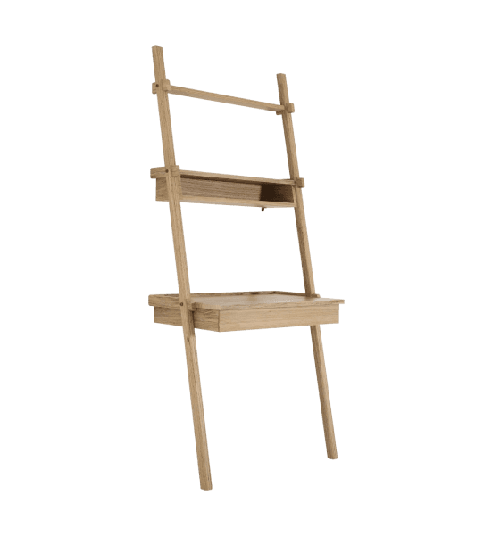 Simply city ladder desk with 1 drawer, 1 shelf – image 1