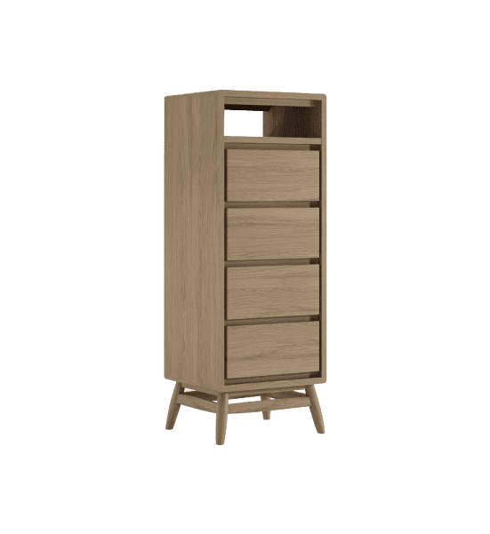 Twist chest of 4 drawers, 1 open shelf – image 1