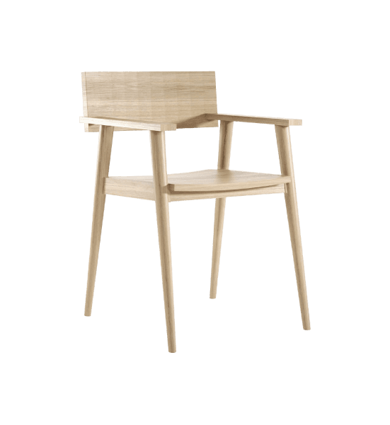 Vintage dining chair with arms – image 1