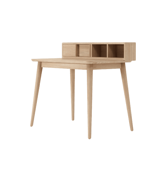 East desk with rack – image 1